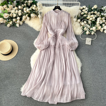 A line Scoop Long Sleeves Lilac Holiday Dresses Women's Dress SD1287